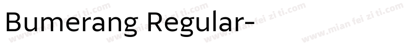 Bumerang Regular字体转换